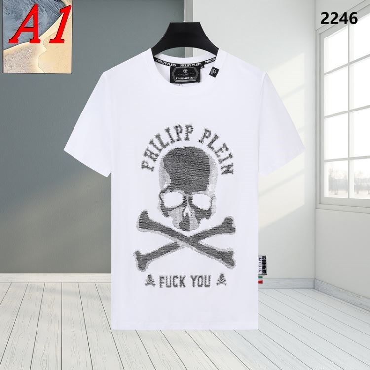 PHILIPP PLEINフィリッププレイン 2025新作 ラウンドネック 半袖Tシャツ ノンフィクション