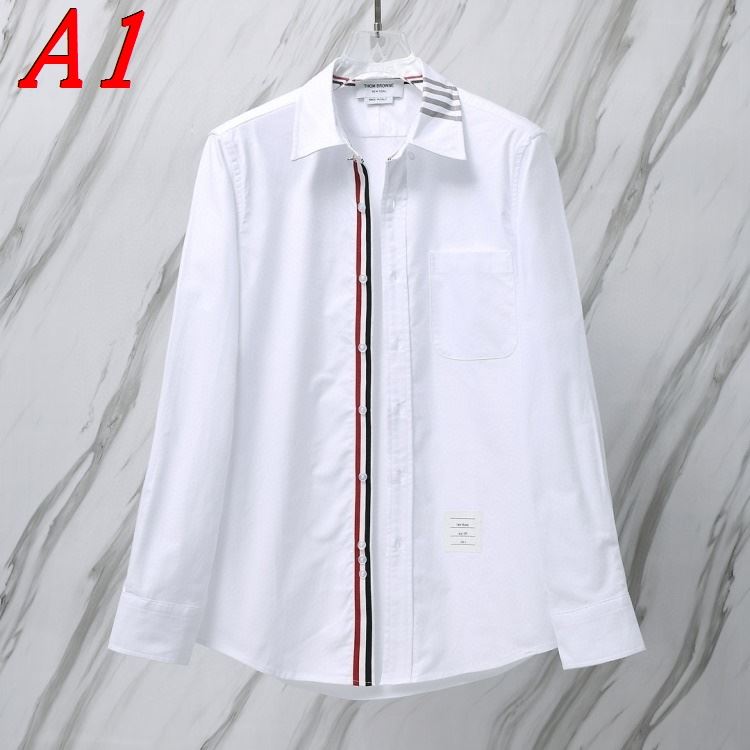 25新作 大人向け THOM BROWNE トムブラウン シャツ 0=S 1=M 2=L 3=XL 4=XXL