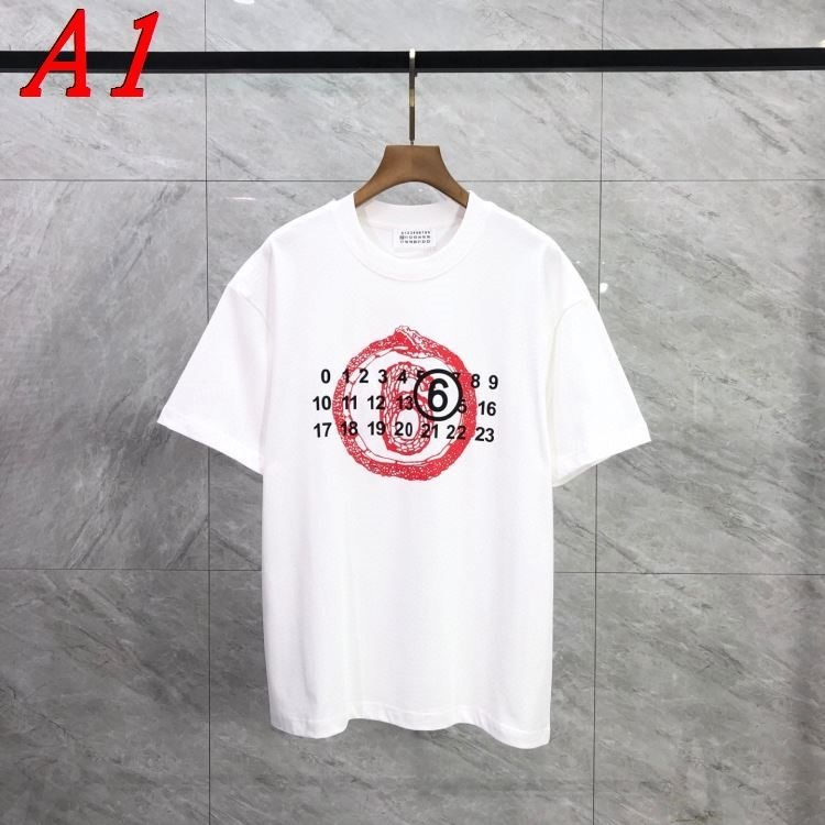 Maison Margielaメゾン マルジェラ 2025新作   ラウンドネック 半袖Tシャツ   アーバン