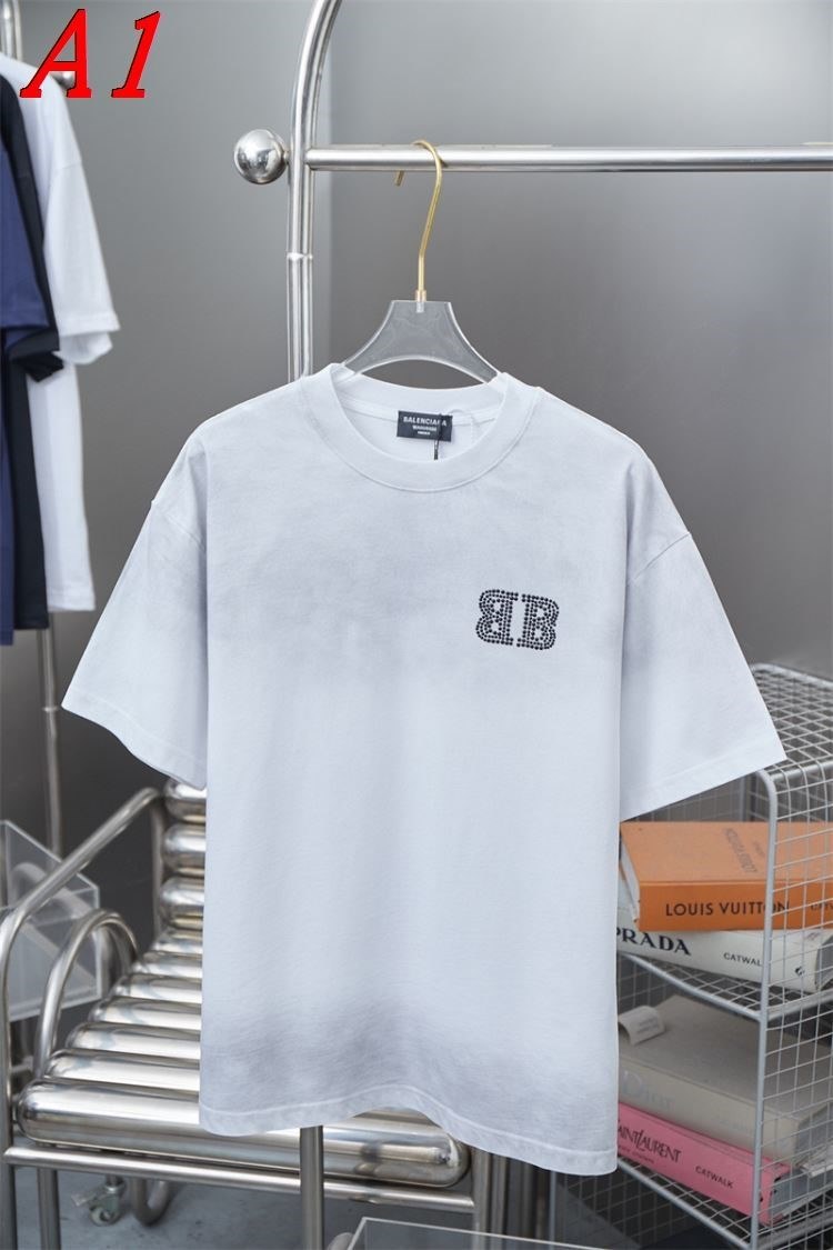 2025新作 BALENCIAGAバレンシアガ ラウンドネック 半袖Tシャツ スタイリッシュ