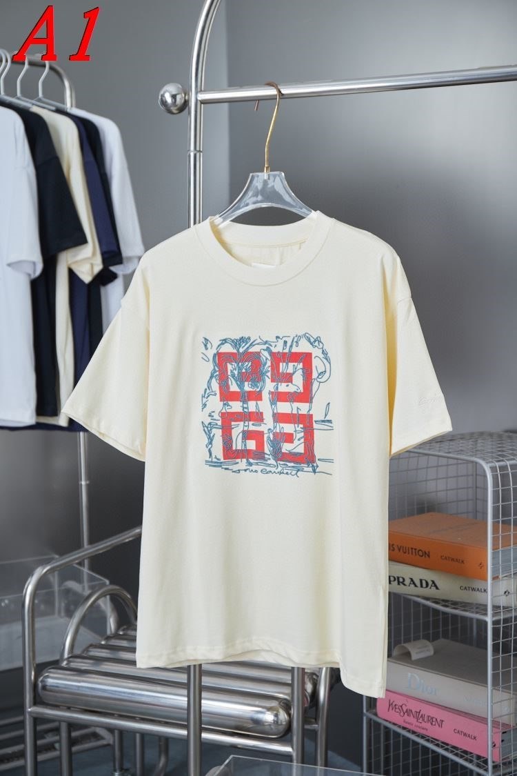GIVENCHYジバンシィ 2025新作   ラウンドネック 半袖Tシャツ   プレイフル