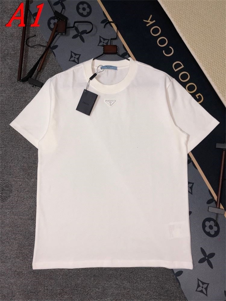 2025新作 PRADAプラダ クルーネック 半袖Tシャツ エココンシャス