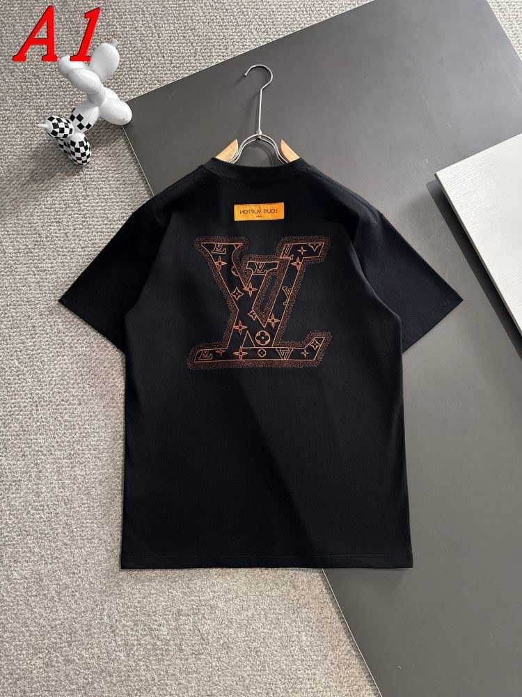 LOUIS VUITTONルイヴィトン 2025新作 ラウンドネック 半袖Tシャツ フューチャリスティック