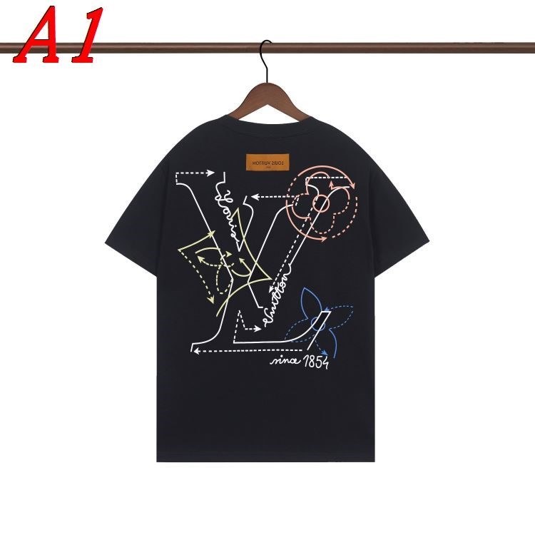 2025新作 LOUIS VUITTONルイヴィトン ラウンドネック 半袖Tシャツ ネーム入り