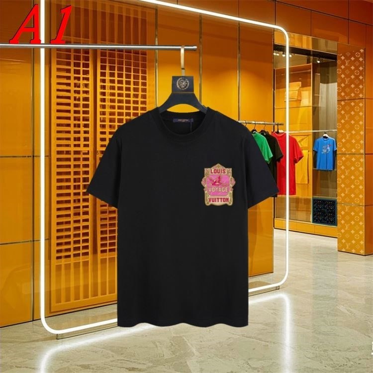 LOUIS VUITTONルイヴィトン 2025新作 ラウンドネック 半袖Tシャツ クール&カジュアル