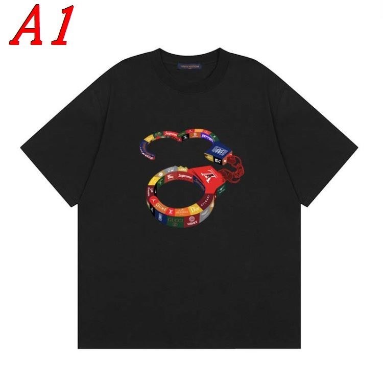 LOUIS VUITTONルイヴィトン 2025新作 ラウンドネック 半袖Tシャツ マインドフル