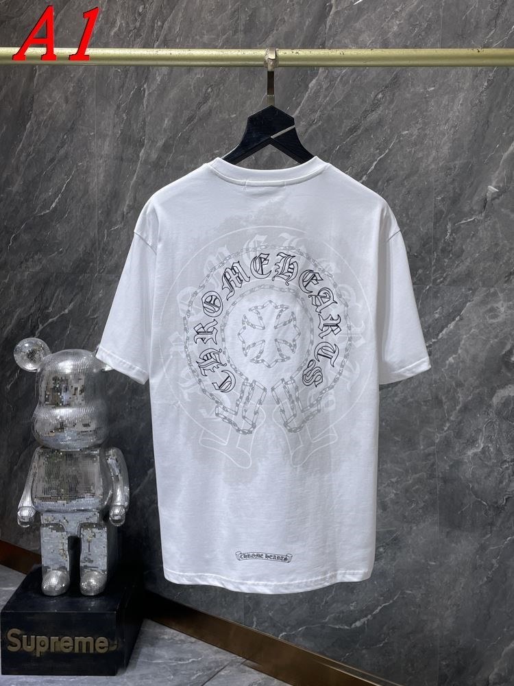 CHROME HEARTSクロムハーツ 2025新作   ラウンドネック 半袖Tシャツ   カジュアル