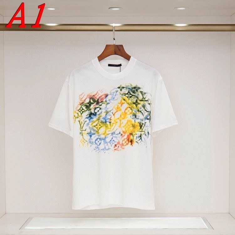 2025新作 LOUIS VUITTONルイヴィトン ラウンドネック 半袖Tシャツ ロゴプリント