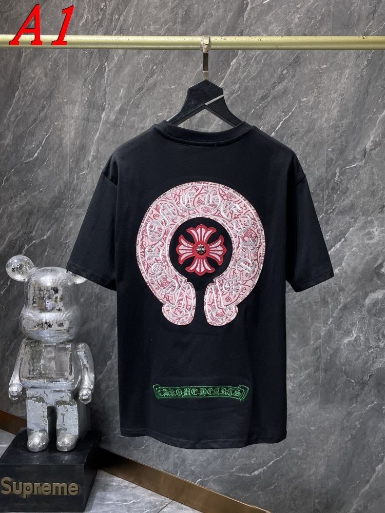 CHROME HEARTSクロムハーツ 2025新作   ラウンドネック 半袖Tシャツ   プレイフル