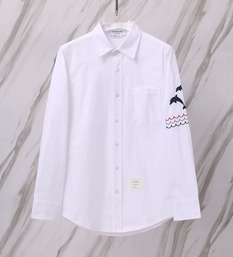 25新作 上質 THOM BROWNE トムブラウン シャツ 0=S 1=M 2=L 3=XL 4=XXL