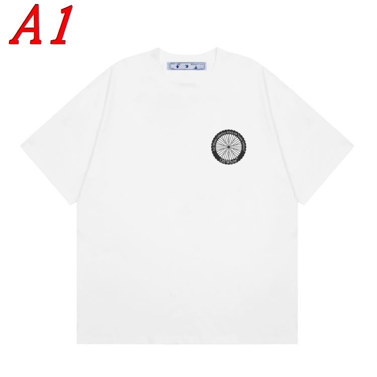 2025新作 OFF-WHITEオフホワイト ラウンドネック 半袖Tシャツ スポーティ