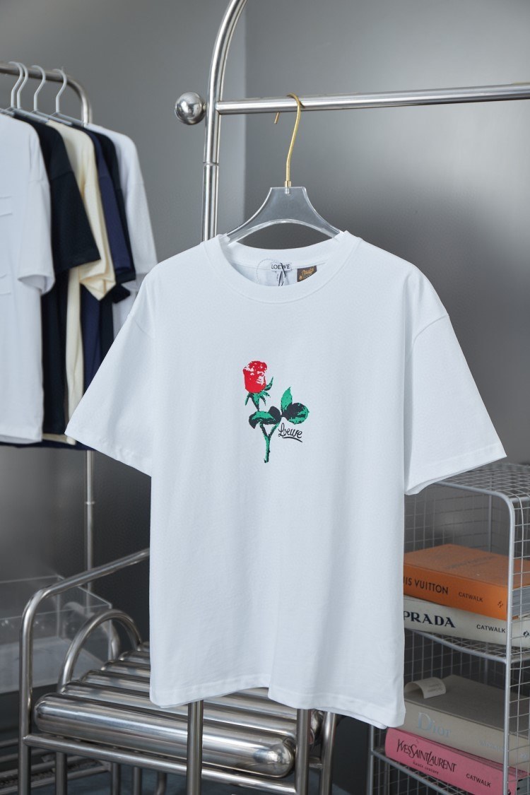 2025新作 LOEWEロエベ ラウンドネック 半袖Tシャツ   カジュアル