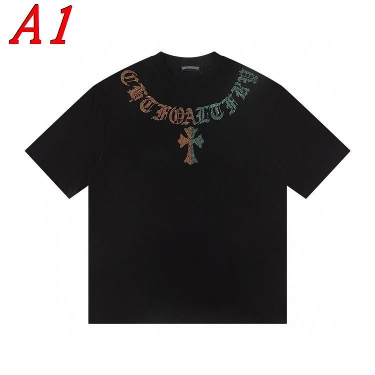 2025新作 CHROME HEARTSクロムハーツ クルーネック 半袖Tシャツ シーン別対応