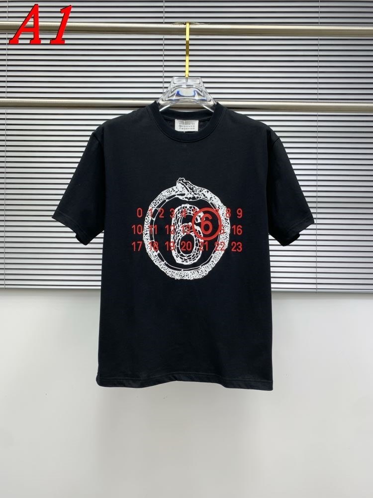 Maison Margielaメゾン マルジェラ 2025新作   ラウンドネック 半袖Tシャツ   フューチャリスティック