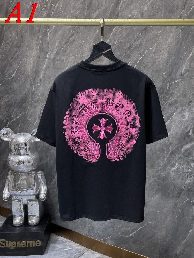 CHROME HEARTSクロムハーツ 2025新作   ラウンドネック 半袖Tシャツ   エネルギッシュ