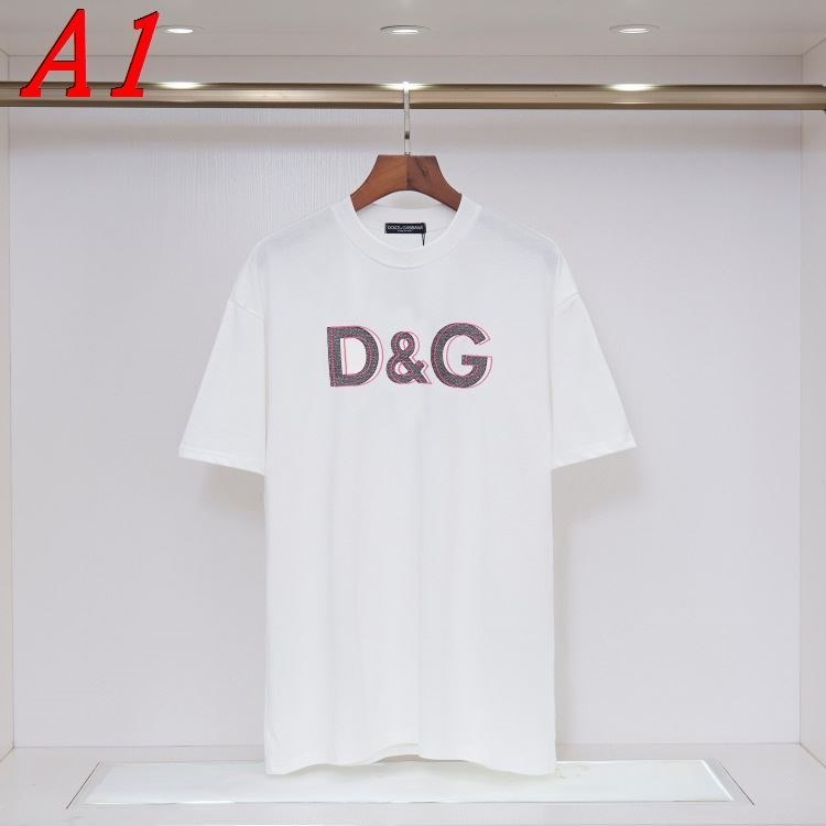 DOLCE＆GABBANAドルチェ＆ガッバーナ 2025新作 クルーネック 半袖Tシャツ ノスタルジック