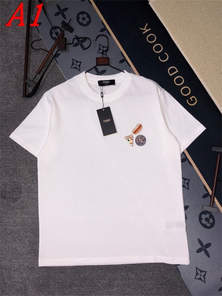2025新作 FENDIフェンデイ ラウンドネック 半袖Tシャツ   スタイリッシュ