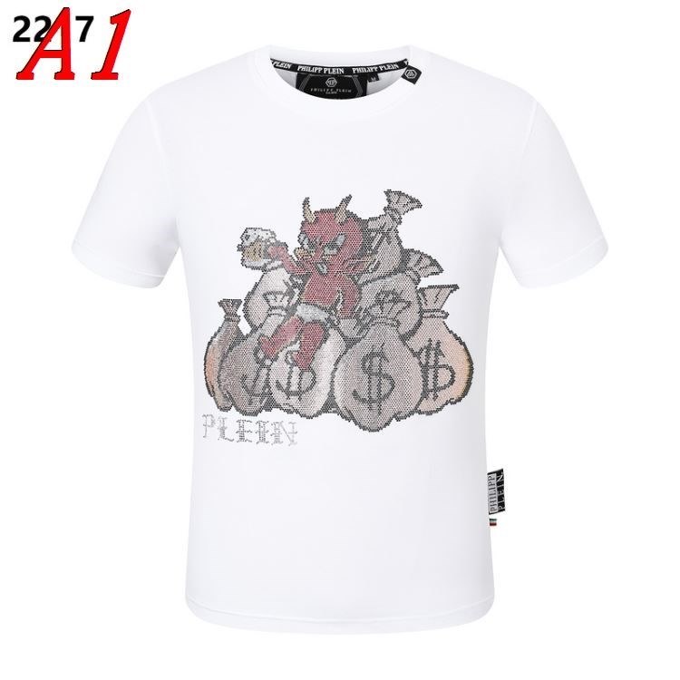 2025新作 PHILIPP PLEINフィリッププレイン ラウンドネック 半袖Tシャツ   グローバルスタイル