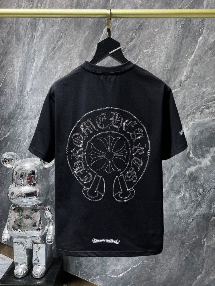 CHROME HEARTSクロムハーツ 2025新作   ラウンドネック 半袖Tシャツ   ユニーク