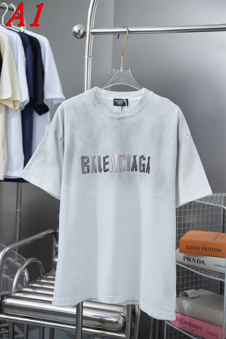 2025新作 BALENCIAGAバレンシアガ ラウンドネック 半袖Tシャツ プレイフル