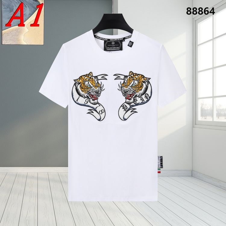 2025新作 PHILIPP PLEINフィリッププレイン ラウンドネック 半袖Tシャツ   ミステリアス