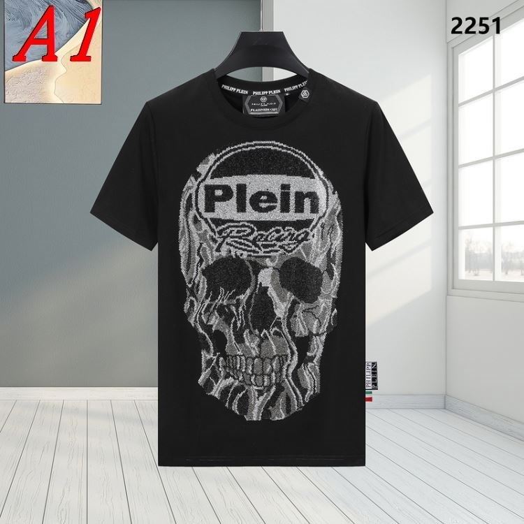2025新作 PHILIPP PLEINフィリッププレイン ラウンドネック 半袖Tシャツ ユニーク