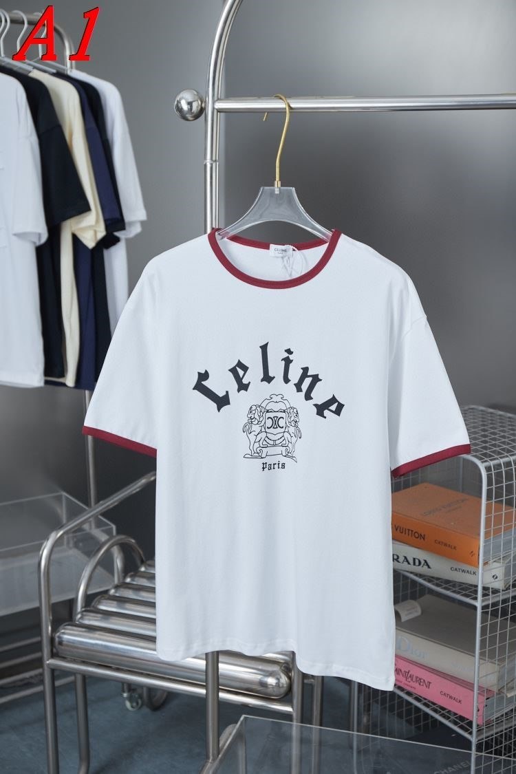2025新作 CELINEセリーヌ ラウンドネック 半袖Tシャツ   カジュアル