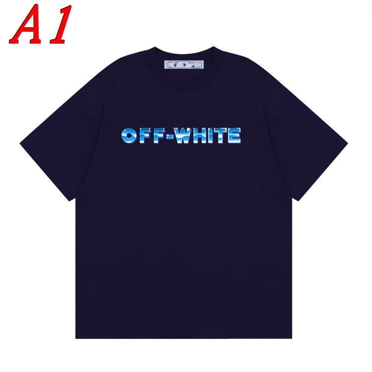 OFF-WHITEオフホワイト 2025新作 クルーネック 半袖Tシャツ ネーム入り