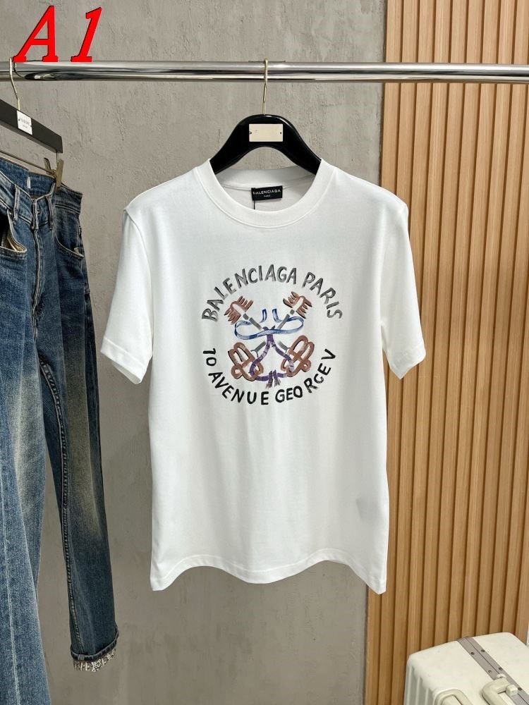 BALENCIAGAバレンシアガ 2025新作 ラウンドネック 半袖Tシャツ ステートメント