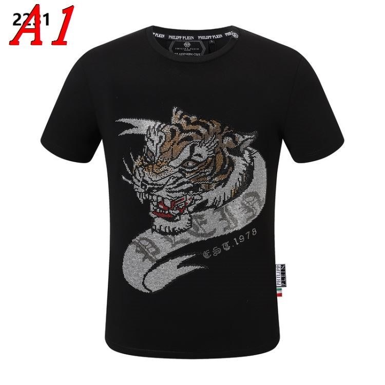 PHILIPP PLEINフィリッププレイン 2025新作 ラウンドネック 半袖Tシャツ トレンドトップ