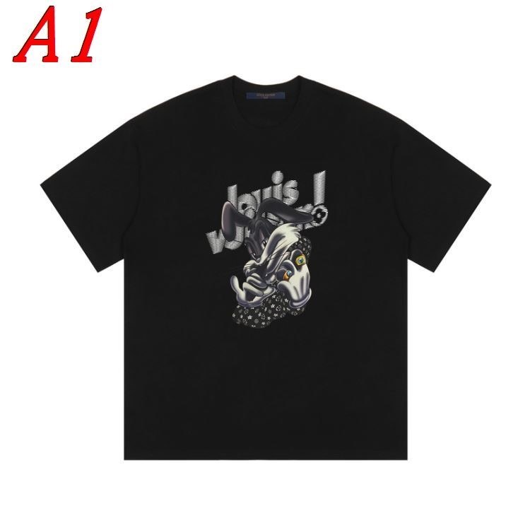 LOUIS VUITTONルイヴィトン 2025新作 ラウンドネック 半袖Tシャツ ワイルド