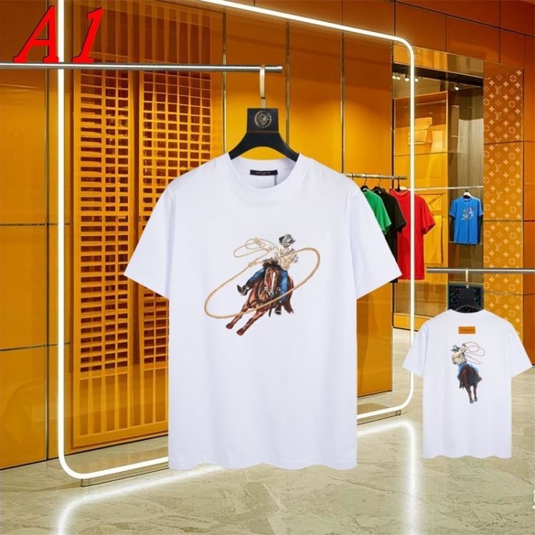 LOUIS VUITTONルイヴィトン 2025新作 クルーネック 半袖Tシャツ ボリューム感