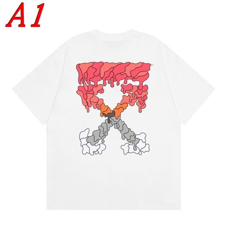 OFF-WHITEオフホワイト 2025新作 ラウンドネック 半袖Tシャツ プレミアム