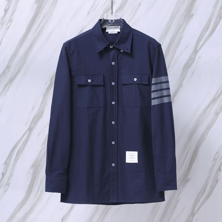25新作 本物素材 THOM BROWNE トムブラウン シャツ 0=S 1=M 2=L 3=XL 4=XXL
