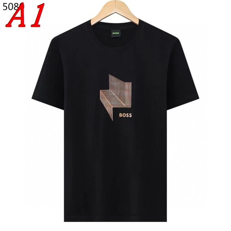 2025新作 HUGO BOSSヒューゴボス ラウンドネック 半袖Tシャツ ストリート系