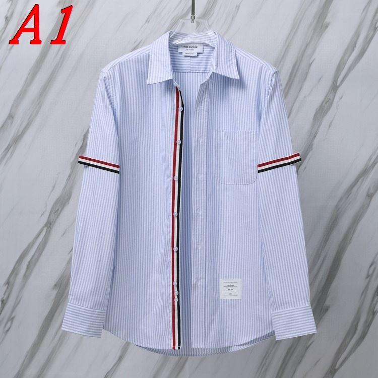 25新作 メンズ THOM BROWNE トムブラウン シャツ 0=S 1=M 2=L 3=XL 4=XXL