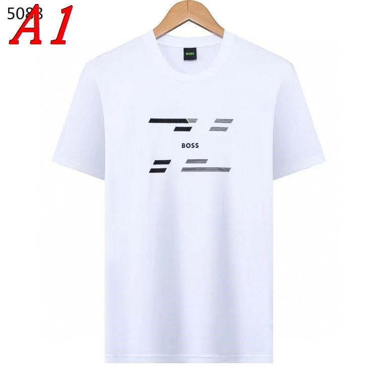 2025新作 HUGO BOSSヒューゴボス ラウンドネック 半袖Tシャツ ディープ