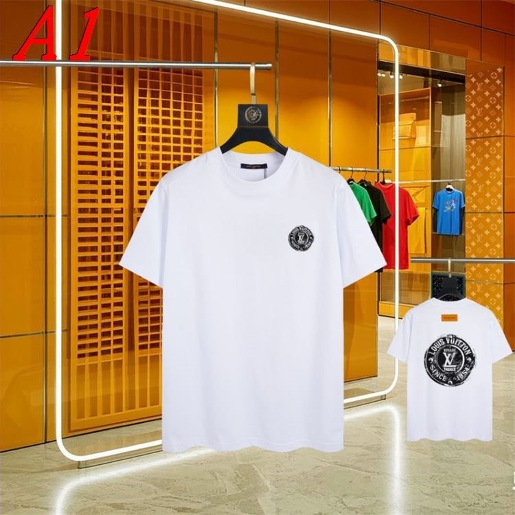 LOUIS VUITTONルイヴィトン 2025新作 ラウンドネック 半袖Tシャツ リベラル