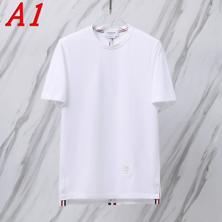 2025新作 THOM BROWNEトムブラウン クルーネック 半袖Tシャツ エスケープ