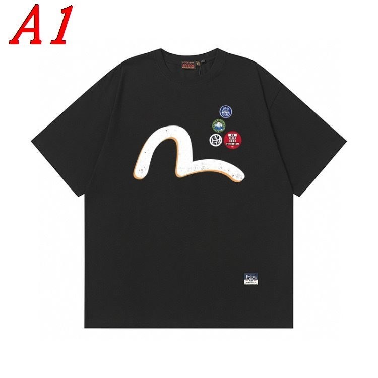 EVISUエヴィス 2025新作 ラウンドネック 半袖Tシャツ クール