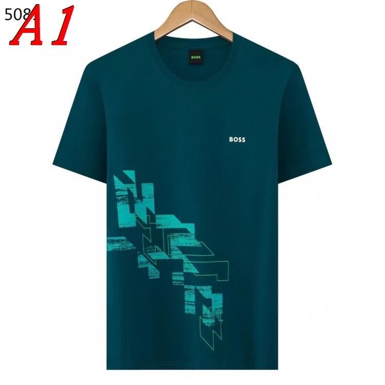 2025新作 HUGO BOSSヒューゴボス ラウンドネック 半袖Tシャツ ビビッド
