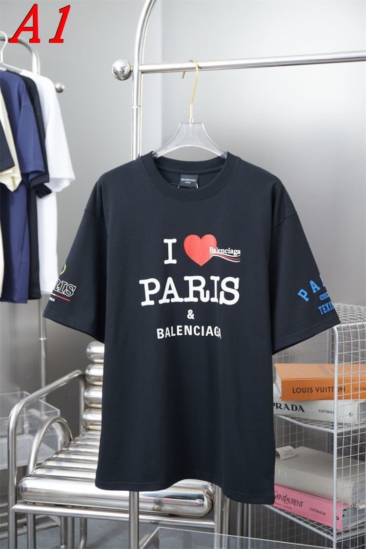 2025新作 BALENCIAGAバレンシアガ ラウンドネック 半袖Tシャツ エモ