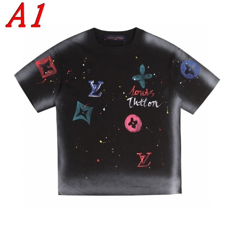 LOUIS VUITTONルイヴィトン 2025新作 ラウンドネック 半袖Tシャツ アンニュイ