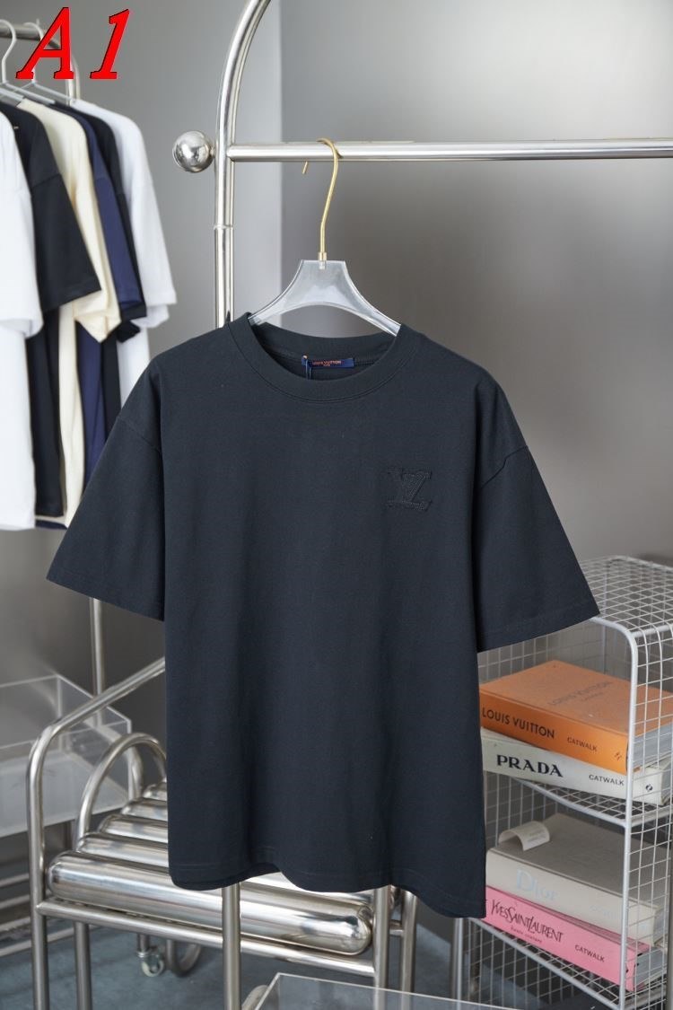 LOUIS VUITTONルイヴィトン 2025新作 クルーネック 半袖Tシャツ ビビッド