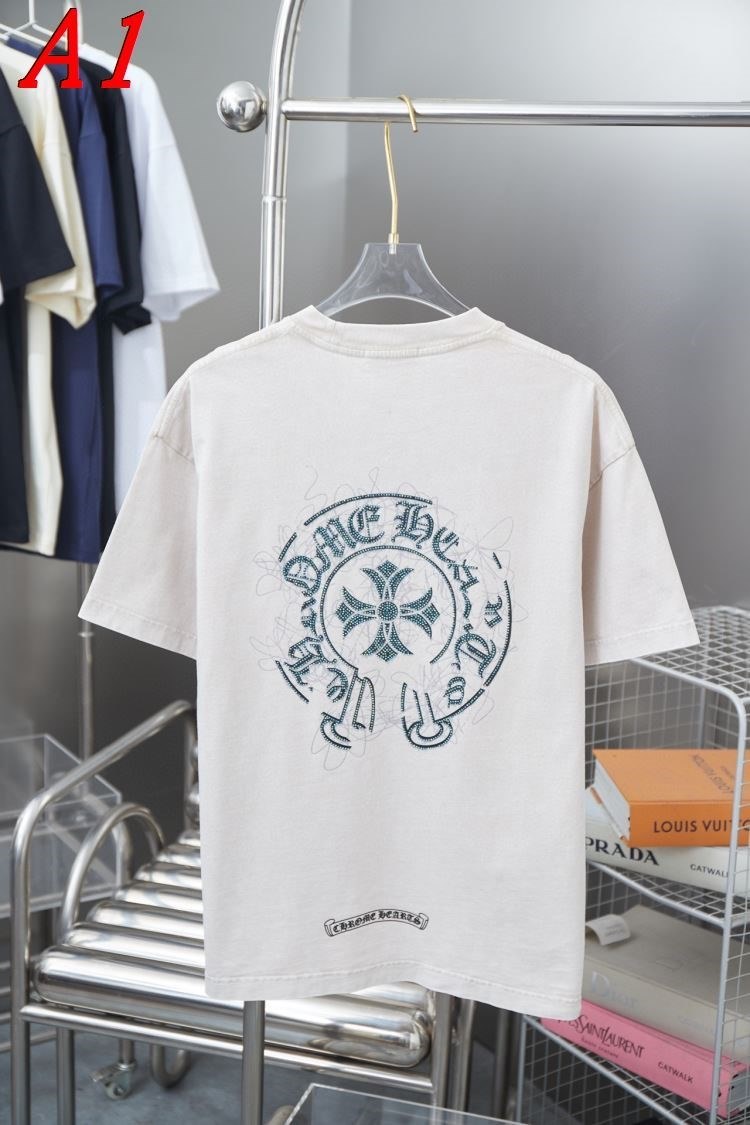 CHROME HEARTSクロムハーツ 2025新作 クルーネック 半袖Tシャツ スポーティ
