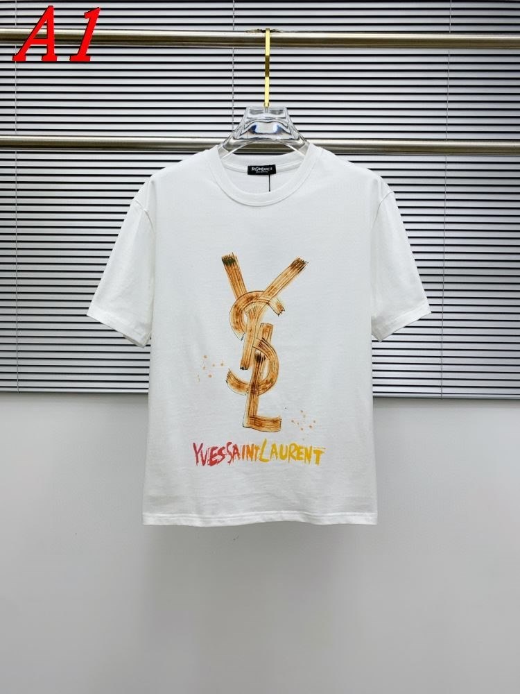 YSLイヴ サンローラン 2025新作 クルーネック 半袖Tシャツ クール