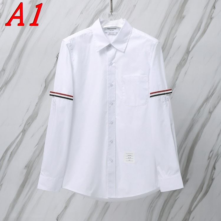 25新作 バーゲン THOM BROWNE トムブラウン シャツ 0=S 1=M 2=L 3=XL 4=XXL