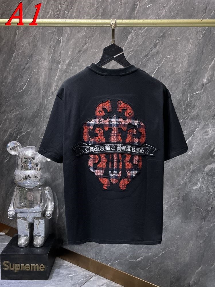 CHROME HEARTSクロムハーツ 2025新作 クルーネック 半袖Tシャツ フューチャリスティック