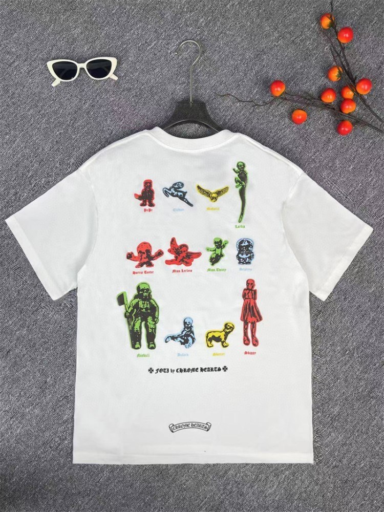 CHROME HEARTSクロムハーツ 2025新作   ラウンドネック 半袖Tシャツ   モード系