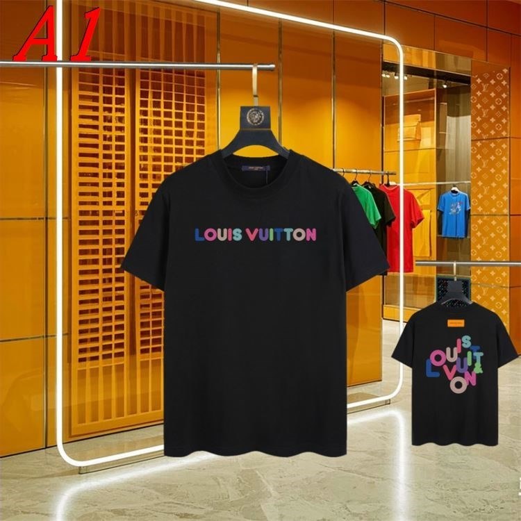 LOUIS VUITTONルイヴィトン 2025新作 クルーネック 半袖Tシャツ オフィスカジュアル